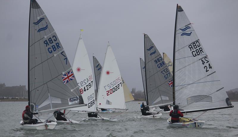 Highcliffe SC Icicle Open Series day 2 photo copyright Sarah Desjonqueres taken at Highcliffe Sailing Club and featuring the Finn class