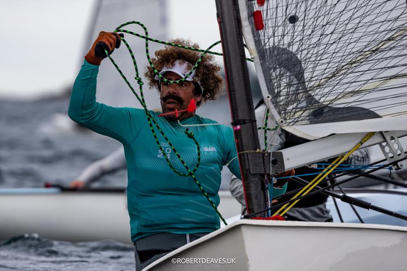 Jordi Tur Casado (ESP) on day 4 of the 2024 Finn Open European Championship photo copyright Robert Deaves / www.robertdeaves.uk taken at Yacht Club de Cannes and featuring the Finn class