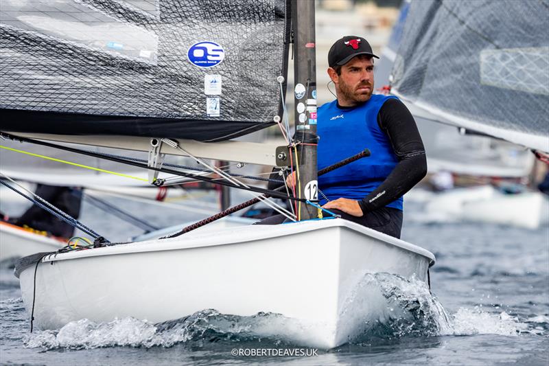 Alessandro Marega (ITA) on day 4 of the 2024 Finn Open European Championship photo copyright Robert Deaves / www.robertdeaves.uk taken at Yacht Club de Cannes and featuring the Finn class