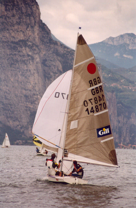 Action from the Fireball Grand Nationals on Lake Garda photo copyright Jemima Line taken at  and featuring the Fireball class