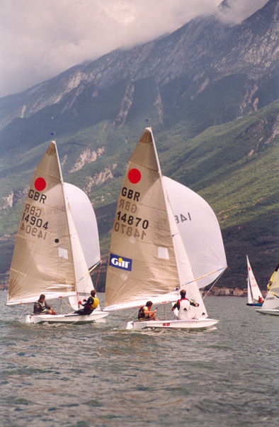 Action from the Fireball Grand Nationals on Lake Garda photo copyright Jemima Line taken at  and featuring the Fireball class