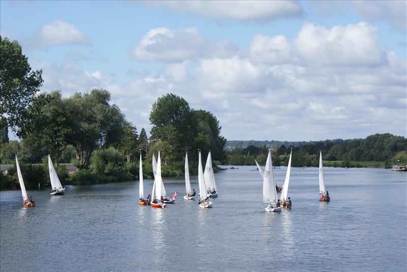 Fireflys at Upper Thames photo copyright Jonathan Bickford taken at Upper Thames Sailing Club and featuring the Firefly class