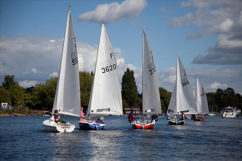 Fireflys at Upper Thames photo copyright Jonathan Bickford taken at Upper Thames Sailing Club and featuring the Firefly class