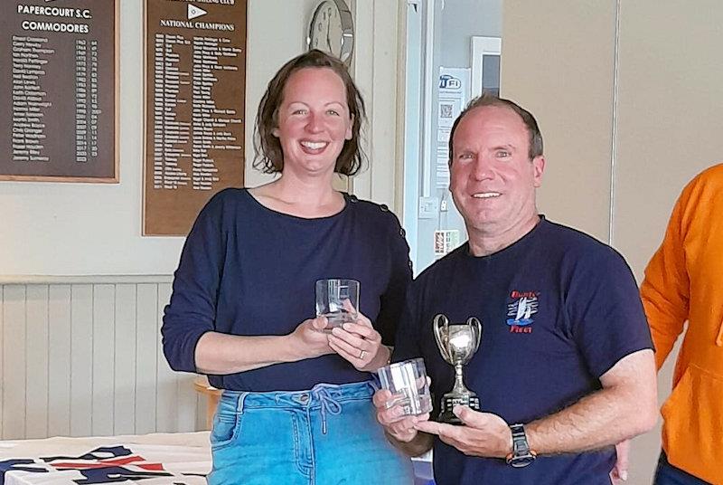 Barney Smith and Alannah Hebbert win the Firefly Craftinsure Vines Series event at Papercourt photo copyright John Wilding-Jones taken at Papercourt Sailing Club and featuring the Firefly class