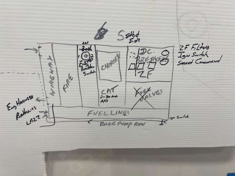 Hull #9 - Sophisticated engineering drawings - photo © Michael Rybovich & Sons