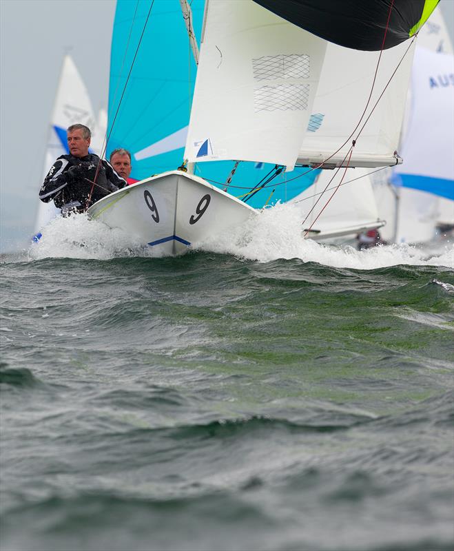 Day one of the Flying Fifteen Worlds in Hong Kong photo copyright Guy Nowell / RHKYC taken at Royal Hong Kong Yacht Club and featuring the Flying Fifteen class