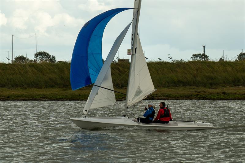 Chris Waples and Jackie McKellar finished 2rd in the 2024 edition of the Royal Corinthian Yacht Club Flying Fifteen Open photo copyright Petru Balau Sports Photography / sports.hub47.com taken at Royal Corinthian Yacht Club, Burnham and featuring the Flying Fifteen class