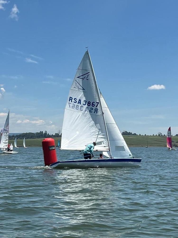 Flying Fifteen South African Nationals - 2nd overall, Myles White Estelle Buys photo copyright SAFFA fleet taken at Henley Midmar Yacht Club and featuring the Flying Fifteen class