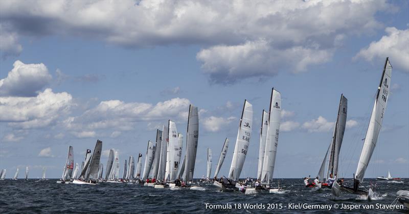 Formula 18 Worlds in Kiel day 5 photo copyright Jasper van Staveren / www.sailshoot.com taken at Kieler Yacht Club and featuring the Formula 18 class