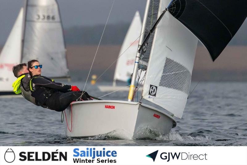 Sam Watson and Charlie Cotter finish 7th in their GP14 at the Gill Grafham Grand Prix photo copyright Tim Olin / www.olinphoto.co.uk taken at Grafham Water Sailing Club and featuring the GP14 class