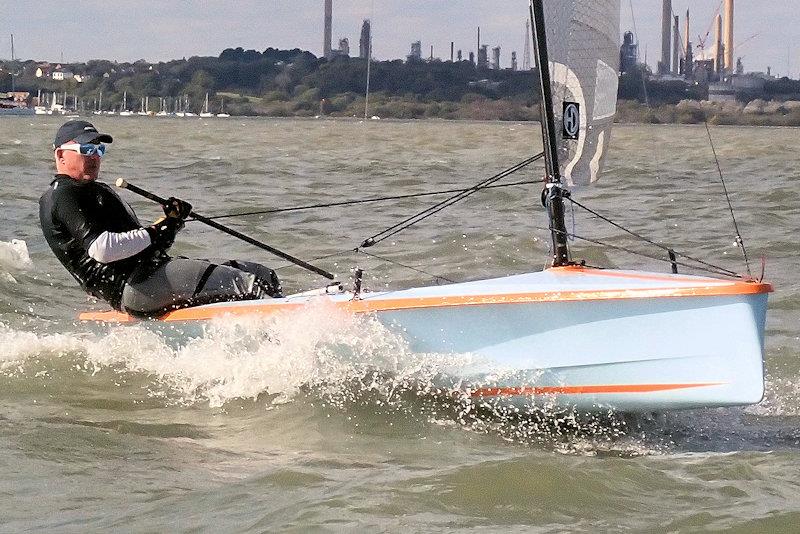 Richard Leftley planes to victory - Hadron H2 Solent Trophy at Warsash photo copyright Keith Callaghan taken at Warsash Sailing Club and featuring the Hadron H2 class