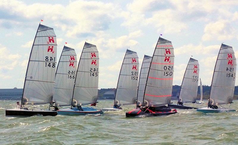 Start of race 2 - Hadron H2 Solent Trophy at Warsash photo copyright Keith Callaghan taken at Warsash Sailing Club and featuring the Hadron H2 class