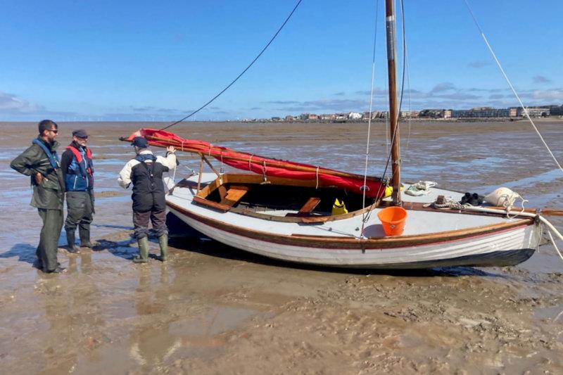 Team Conway waiting for water - West Kirby SC Star class Classic Boat Challenge photo copyright Sarah Rees taken at West Kirby Sailing Club and featuring the Hamble Star class