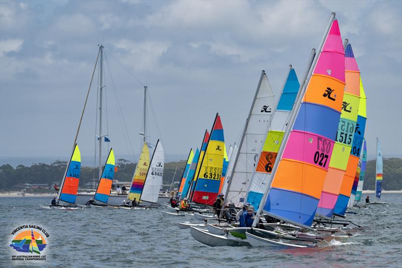 50th Australian Hobie Cat Nationals at Jervis Bay, NSW photo copyright Brad Sissins / Hobie Asia Pacific taken at Vincentia Sailing Club and featuring the Hobie 14 class