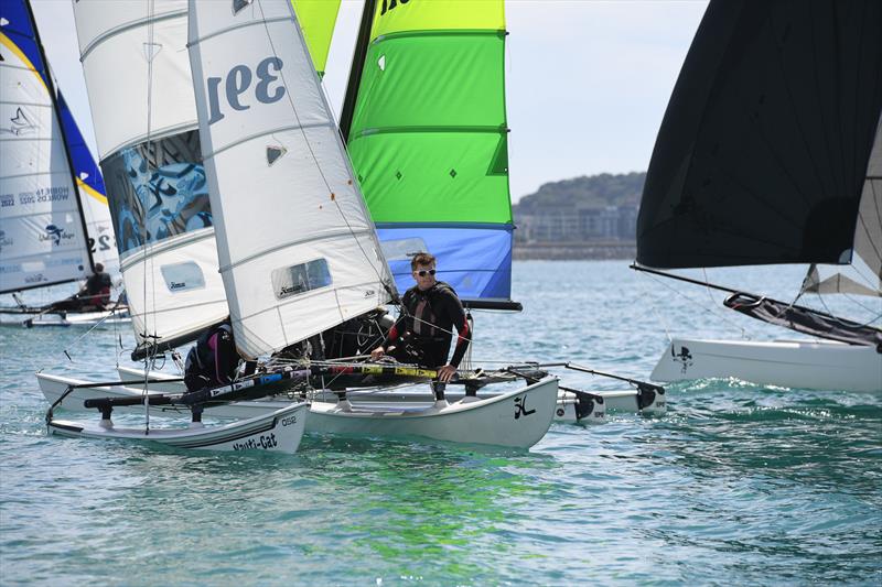 Savills Channel Islands Hobie Cat Championships 2024 photo copyright David Ferguson taken at Royal Channel Islands Yacht Club and featuring the Hobie 16 class