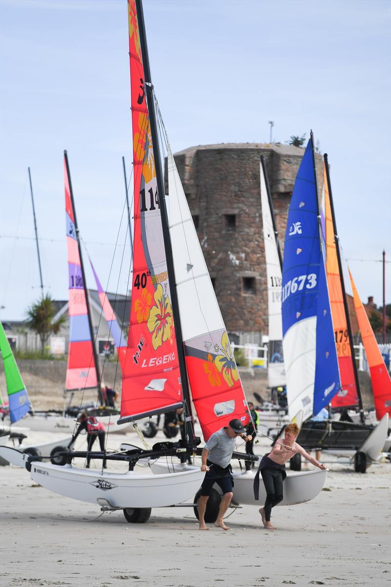 Savills Channel Islands Hobie Cat Championships 2024 photo copyright David Ferguson taken at Royal Channel Islands Yacht Club and featuring the Hobie 16 class