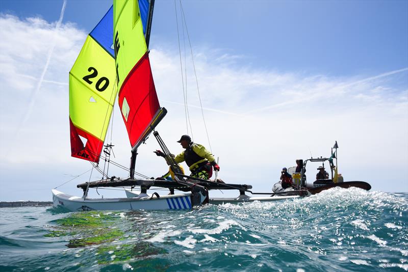 Savills Channel Islands Hobie Cat Championships 2024 photo copyright David Ferguson taken at Royal Channel Islands Yacht Club and featuring the Hobie 16 class