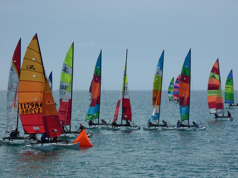 Savills Channel Islands Hobie Cat Championships 2024 photo copyright Elaine Burgis taken at Royal Channel Islands Yacht Club and featuring the Hobie 16 class