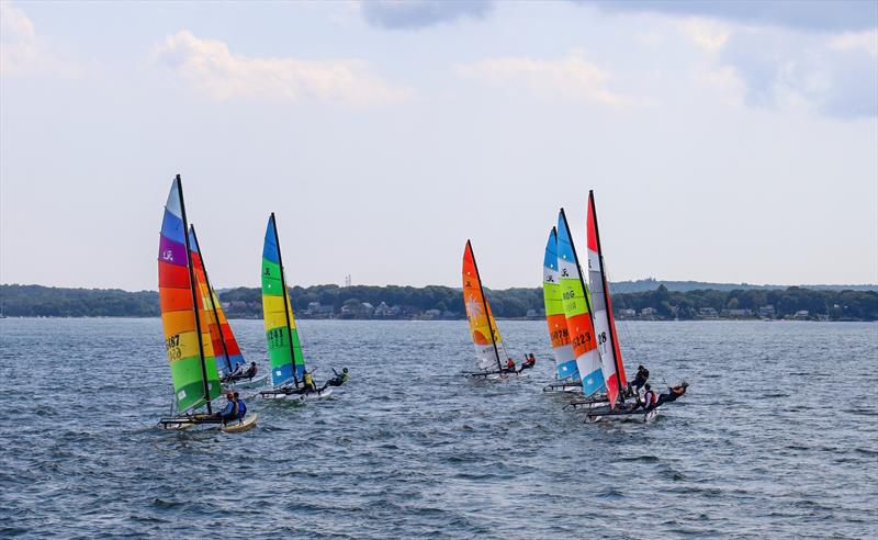 Hobie 16 racecourse action - photo © Gayle Brouillard / Shoreline Photography