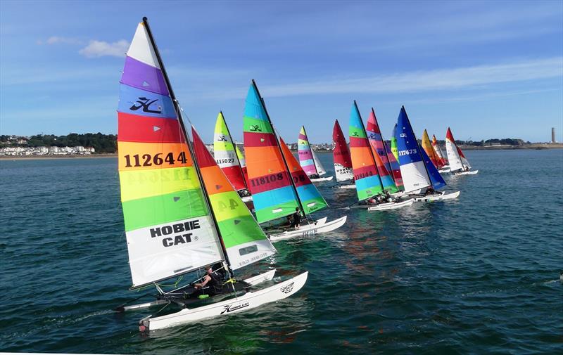 Carey Olsen Jersey Regatta 2024 - Class 6 start photo copyright Bill Harris taken at Royal Channel Islands Yacht Club and featuring the Hobie 16 class