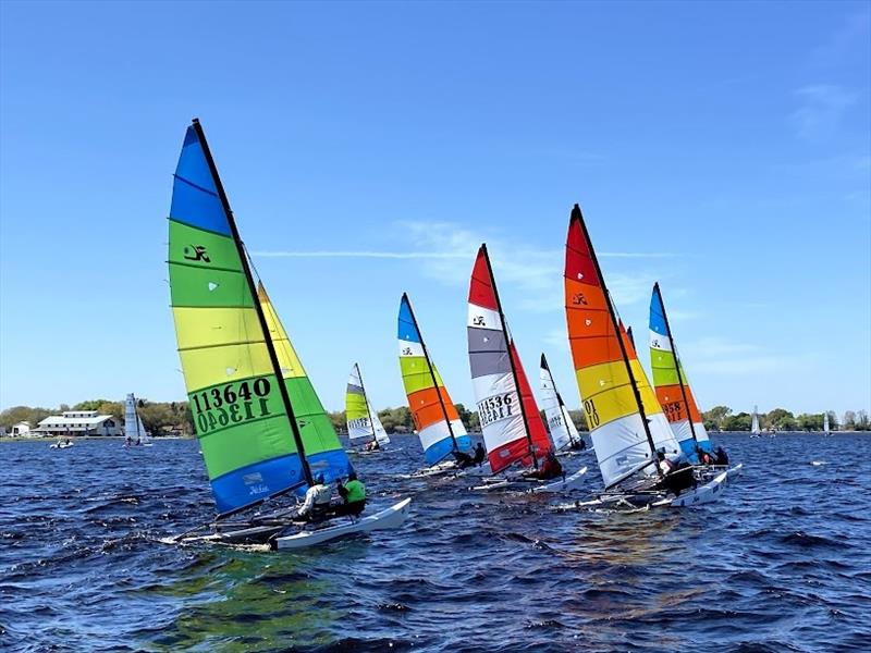 Racecourse action at the Clermont Catcall photo copyright Clermont Catcall taken at New York Sailing Club and featuring the Hobie 18 class