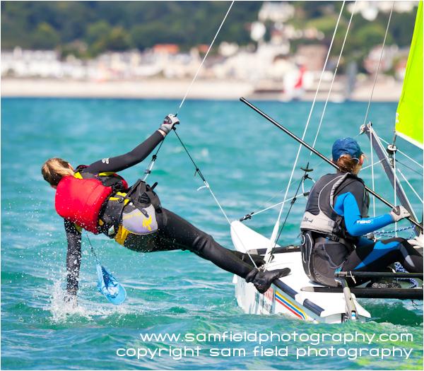 British Hobie Cat Nationals in Jersey photo copyright Sam Field / www.samfieldphotography.com taken at Royal Channel Islands Yacht Club and featuring the Hobie Dragoon class