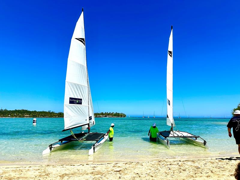 Musket Cove Hobie Cat racing photo copyright Viki Moore taken at  and featuring the Hobie Wild Cat class