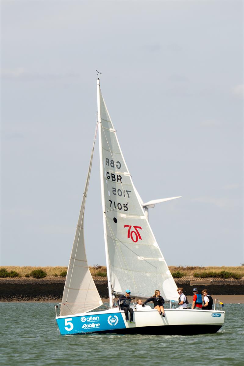 Corinthian Otters sail on a Royal Corinthian Yacht Club 707 during Burnham Week 2024 photo copyright Petru Balau Sports Photography / sports.hub47.com taken at Royal Corinthian Yacht Club, Burnham and featuring the 707 class