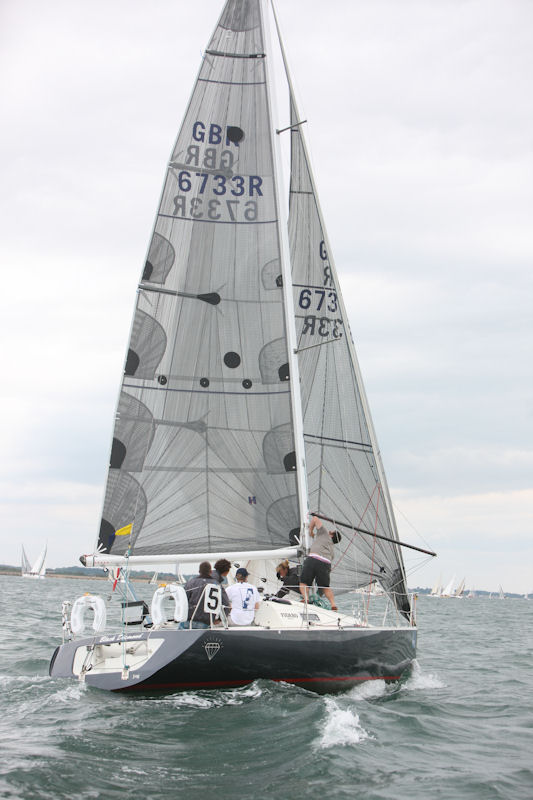 Mark Brown’s Hyde-powered Beneteau Figaro ‘Black Diamond’ takes first place in class and second overall in the recent Solent Points Series photo copyright Hyde Sails taken at  and featuring the  class