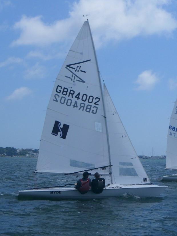 Hyde winning at the Flying Fifteen Southern Area Championship 2024 photo copyright Adam Bowers taken at Parkstone Yacht Club and featuring the  class