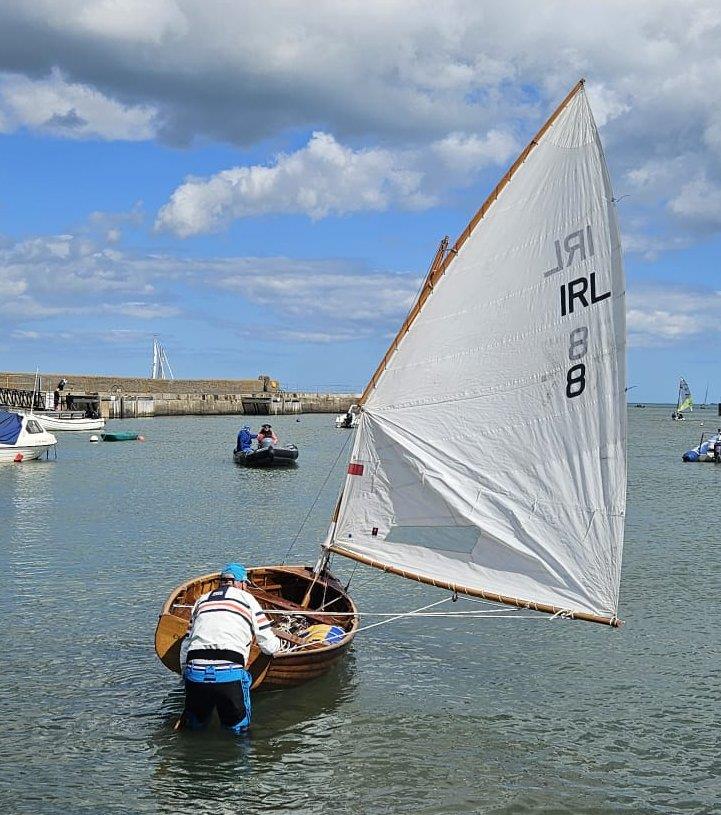 International 12 Foot Dinghy 'Cora' sailed by Mark Delany of Lough Ree Yacht Club who won the International 12 Foot Dinghy Irish Championship photo copyright George Miller taken at Bray Sailing Club and featuring the International 12 class