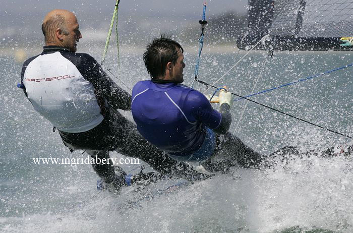 A fantastic day for the Glyn Charles Pursuit Race at Hayling photo copyright Ingrid Abery / www.hotcapers.com taken at Hayling Island Sailing Club and featuring the International 14 class