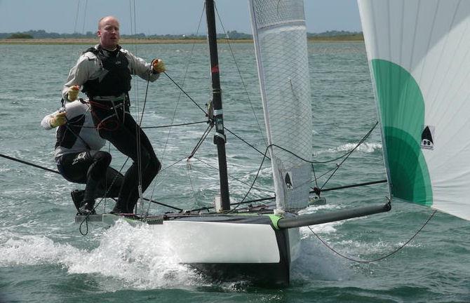 International 14 Walker Trophy at Itchenor photo copyright Robin Nott / Caroline Gosford taken at Itchenor Sailing Club and featuring the International 14 class