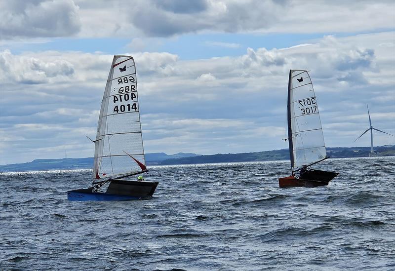 Katie and George during the International Moth Lowriders Scottish Nationals at Largo Bay photo copyright Max Campbell taken at Largo Bay Sailing Club and featuring the International Moth class