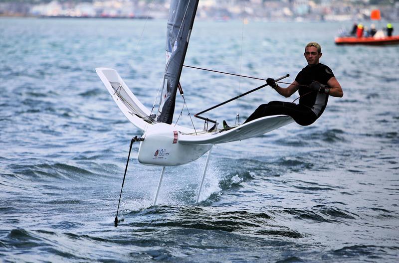 Alex Barone on Day 2 of the Wetsuit Outlet International Moth UK Nationals - photo © Mark Jardine / IMCAUK