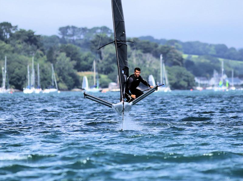 Jack Wetherell on Day 2 of the Wetsuit Outlet International Moth UK Nationals - photo © Mark Jardine / IMCAUK