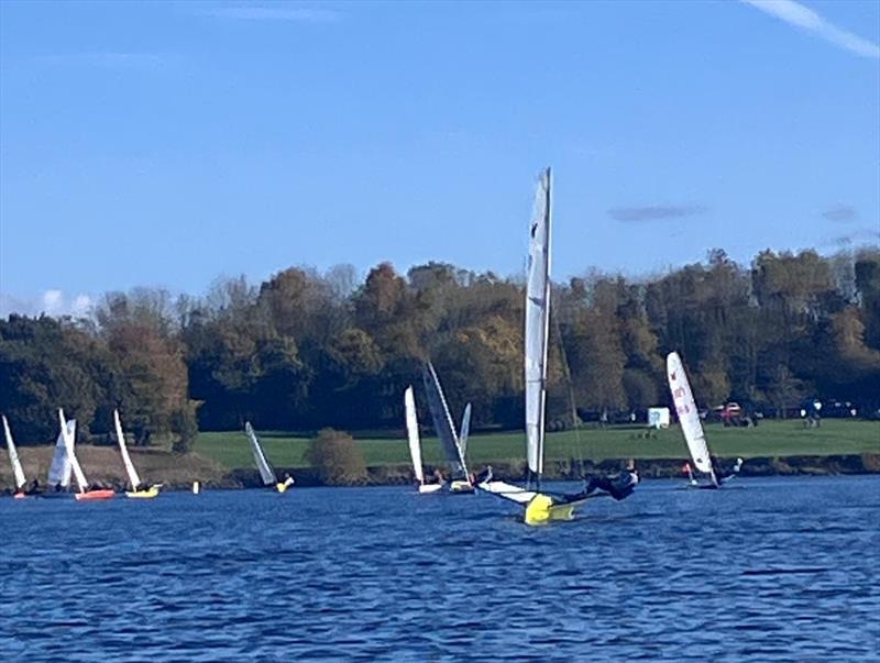 Phil Henery gets the wing down in his Prowler during the International Moth Lowriders `Burton Rinse Cycle` Inlands photo copyright Paul Kelly taken at Burton Sailing Club and featuring the International Moth class