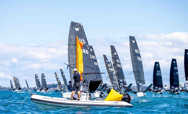 Final day at the PredictWind Moth World Championship  photo copyright Suellen Hurling / Live Sail Die taken at Manly Sailing Club and featuring the International Moth class