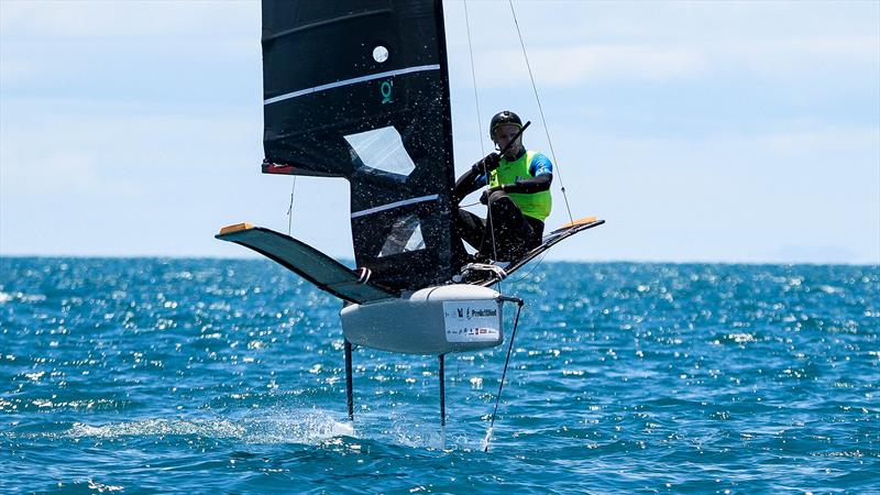 Mattias Coutts  - Day 5 - 2024 PredictWind Moth Worlds - Manly Sailing Club. January 9, 2025 photo copyright Richard Gladwell - Sail-World.com/nz taken at Manly Sailing Club and featuring the International Moth class