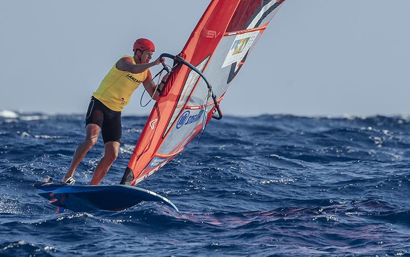 Luuc Van Opzeeland, leader - 2023 Lanzarote iQFOiL Games - photo © Sailing Energy / Marina Rubicón