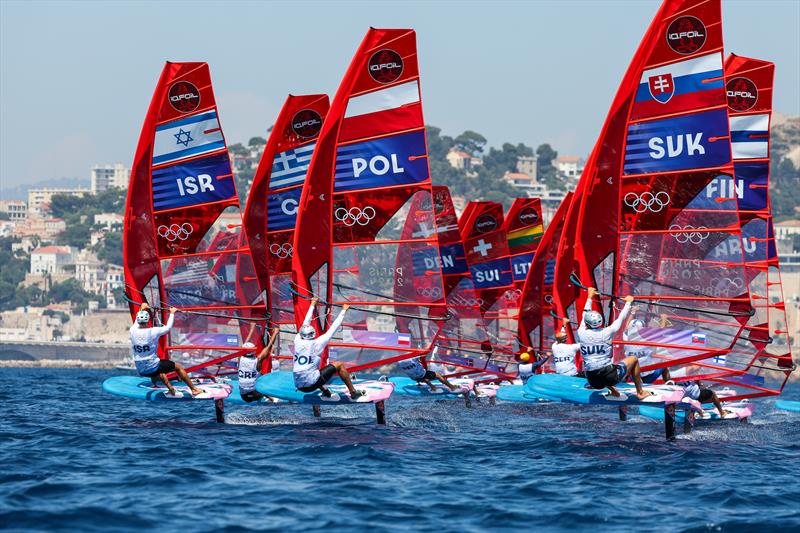 iQFoil racing on July 29 in Marseille at the Paris 2024 Olympic Regatta - photo © World Sailing / Sander van der Borch