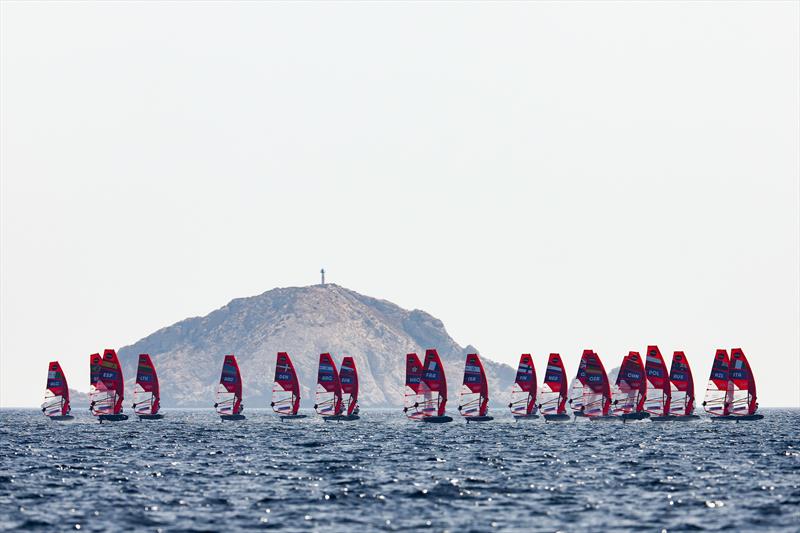 iQFoil racing on July 29 in Marseille at the Paris 2024 Olympic Regatta - photo © World Sailing / Sander van der Borch