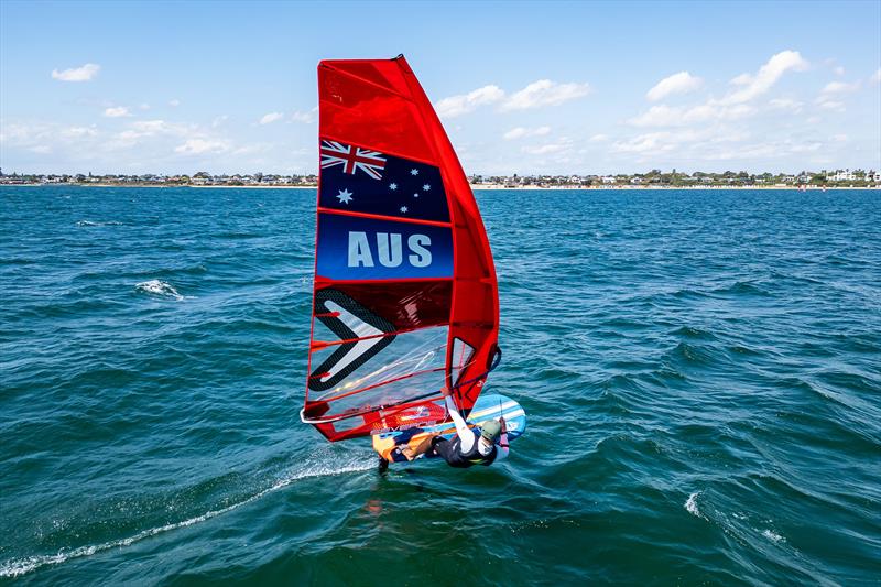 Grae Morris - Sail Melbourne 2024 photo copyright Beau Outteridge taken at Australian Sailing and featuring the iQFoil class