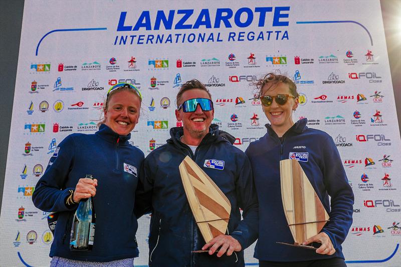 British Sailing Team celebrate in Lanzarote - photo © Sailing Energy / iQFOiL Class