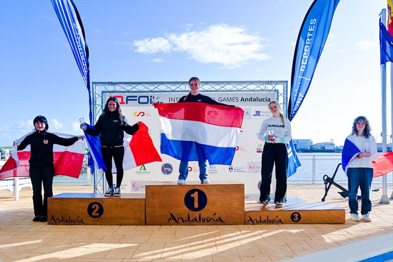 2025 iQFOiL International Games #2 in Cádiz Prize Giving photo copyright Sailing Energy / iQFOiL Class taken at  and featuring the iQFoil class