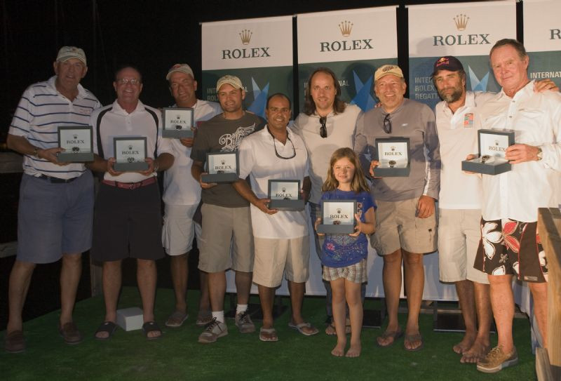 Class winners at the International Rolex Regatta at St. Thomas photo copyright Daniel Forster / Rolex taken at  and featuring the IRC class