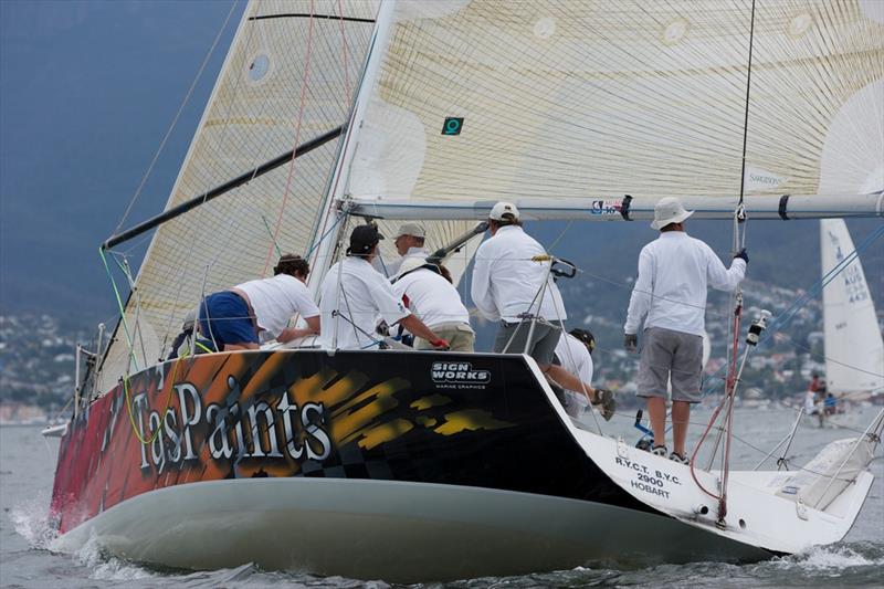 Taspaints, a Mumm 36, won the AMS category of Group 1 in the Royal Hobart Regatta photo copyright Dane Lojek taken at Royal Yacht Club of Tasmania and featuring the IRC class