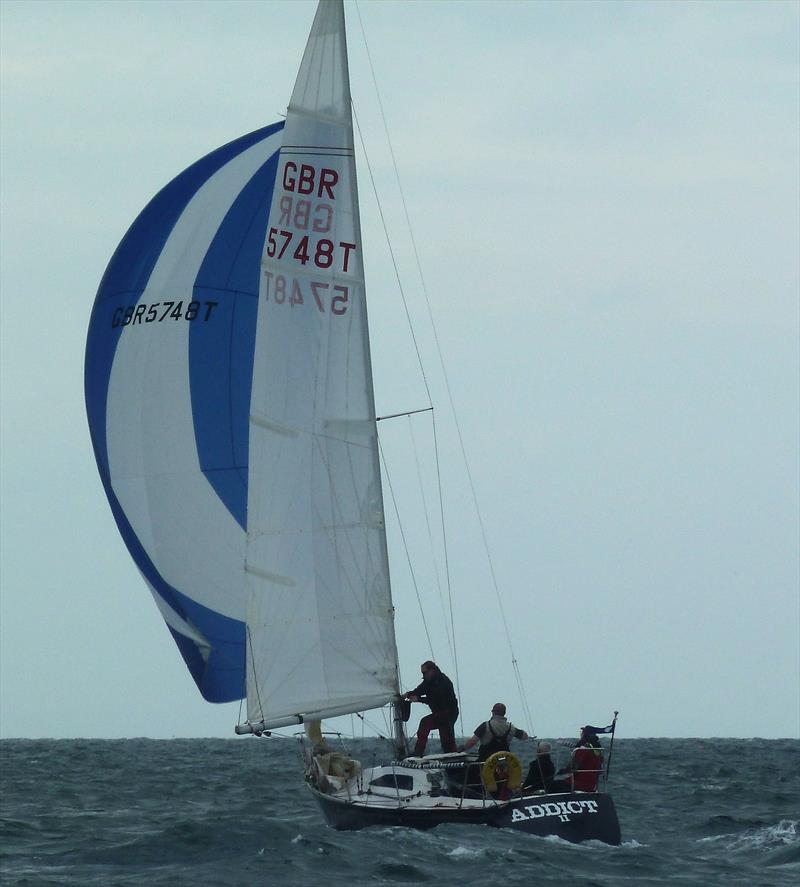 PYRA Poole to Yarmouth to Poole races photo copyright Mike Fo taken at Poole Yacht Racing Association and featuring the IRC class