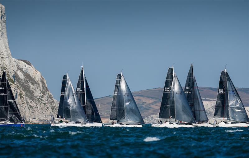 Fleet at the Needles during the RORC Cowes – Dinard – St Malo Race photo copyright Paul Wyeth / RORC taken at Royal Ocean Racing Club and featuring the IRC class