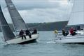 New Quay Yacht Club Keel Boat Regatta: Missed you! Drychin Bach crosses tacks with Blythe Spirit © Peter Thomas